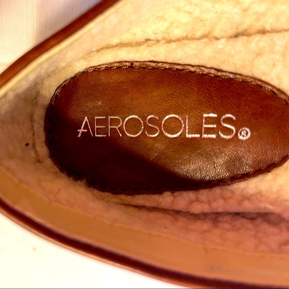Aerosoles Special Edition fleece lined comfort flats. Brown leather size 5.5 - Picture 11 of 12